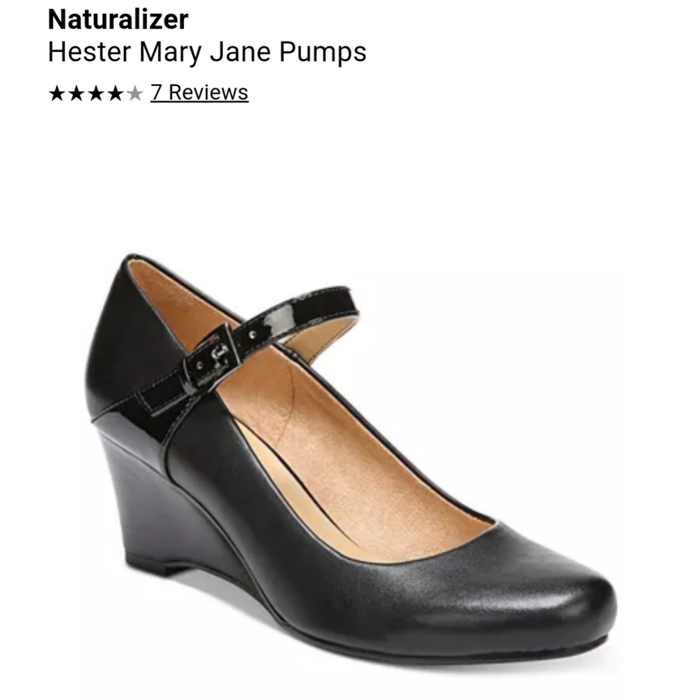 New Naturalizer Hester Mary Jane Wedge 7 Black